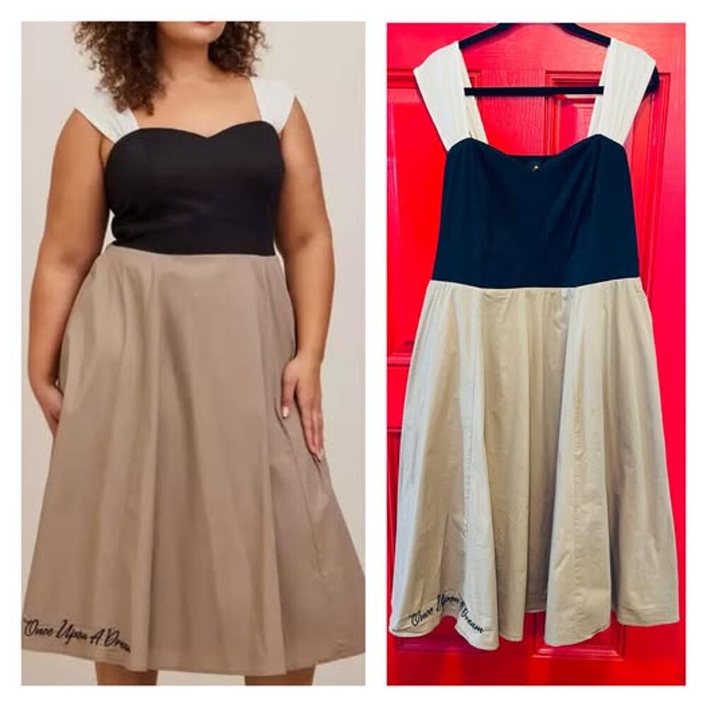 Torrid Disney Princess Sleeping Beauty Cosplay Costume Swing Midi Retro Dress 3X